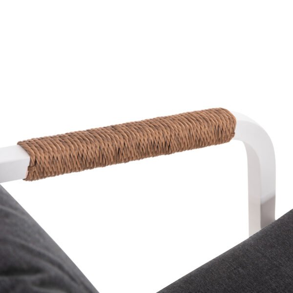 ΠΟΛΥΘΡΟΝΑ MAERLY HM6051.01 ΛΕΥΚΟ ΑΛΟΥΜΙΝΙΟ-ΑΝΟΙΧΤΟ ΚΑΦΕ P.E.RATTAN-ΜΑΞΙΛΑΡΙΑ 55,5x62,5x76,5-85 εκ. - Image 9