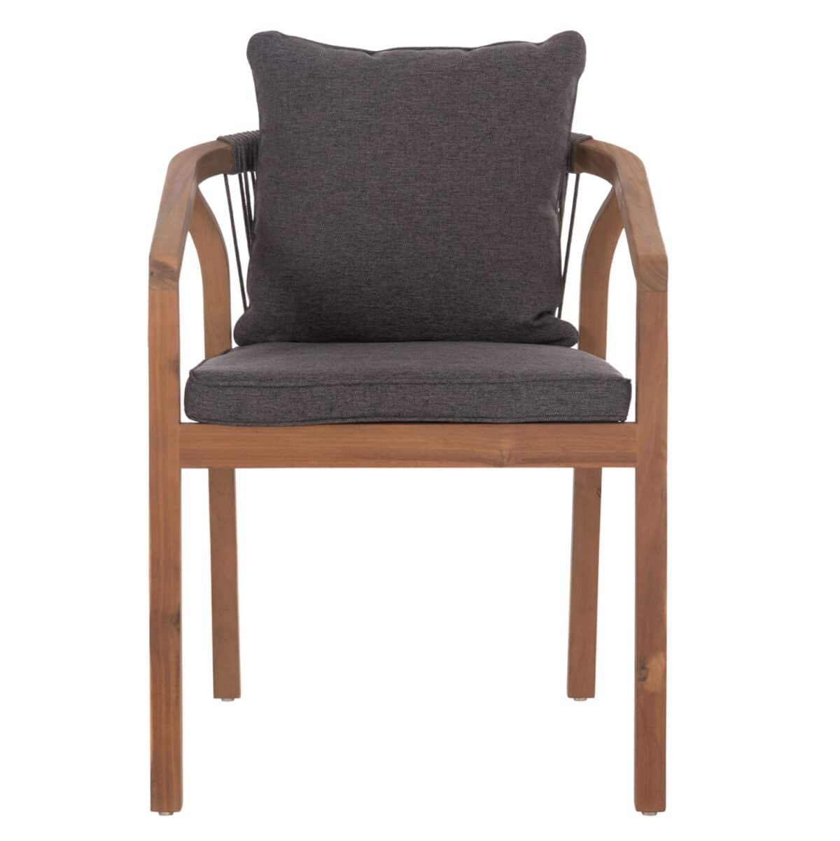 ΠΟΛΥΘΡΟΝΑ CONTREL HM6244.02 ΞΥΛΟ ΑΚΑΚΙΑΣ ΦΥΣΙΚΟ-ΣΧΟΙΝΙ & ΜΑΞΙΛΑΡΙΑ ΓΚΡΙ 58x60x74Υεκ. - Image 3