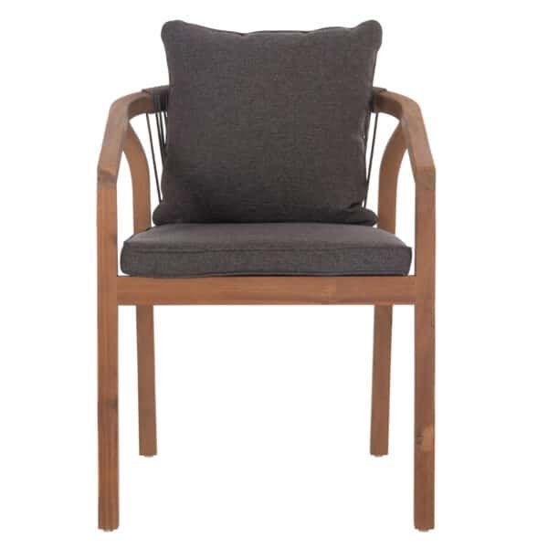 ΠΟΛΥΘΡΟΝΑ CONTREL HM6244.02 ΞΥΛΟ ΑΚΑΚΙΑΣ ΦΥΣΙΚΟ-ΣΧΟΙΝΙ & ΜΑΞΙΛΑΡΙΑ ΓΚΡΙ 58x60x74Υεκ. - Image 3