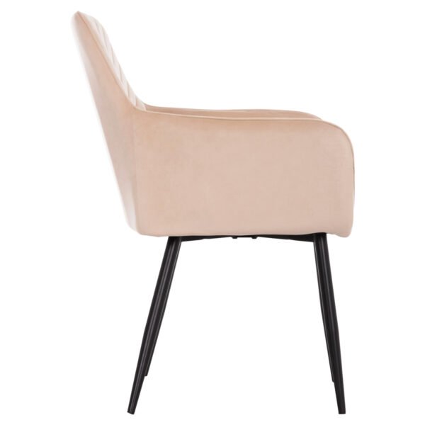 ΠΟΛΥΘΡΟΝΑ LATRELL HM8582.05 ΕΚΡΟΥ ΒΕΛΟΥΔΟ & ΜΑΥΡΑ ΜΕΤΑΛΛΙΚΑ ΠΟΔΙΑ 54x57x84Yεκ. - Image 4