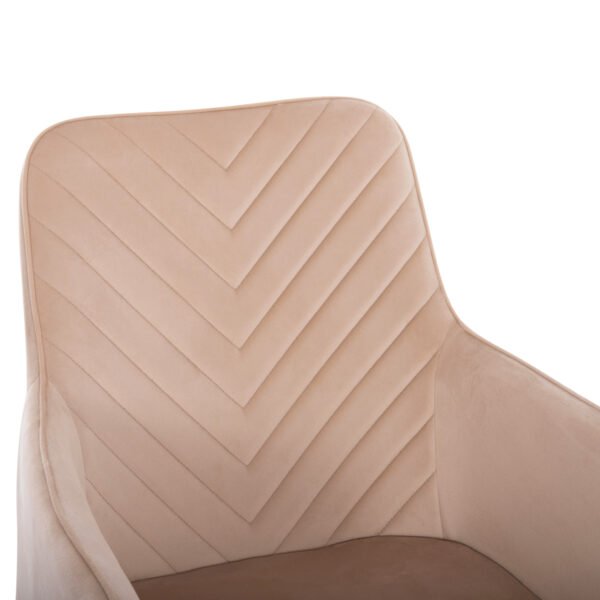 ΠΟΛΥΘΡΟΝΑ LATRELL HM8582.05 ΕΚΡΟΥ ΒΕΛΟΥΔΟ & ΜΑΥΡΑ ΜΕΤΑΛΛΙΚΑ ΠΟΔΙΑ 54x57x84Yεκ. - Image 7