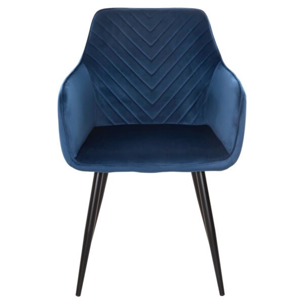 ΠΟΛΥΘΡΟΝΑ LATRELL HM8582.08 ΜΠΛΕ ΒΕΛΟΥΔΟ & ΜΑΥΡΑ ΜΕΤΑΛΛΙΚΑ ΠΟΔΙΑ 57x56x84Yεκ. - Image 3