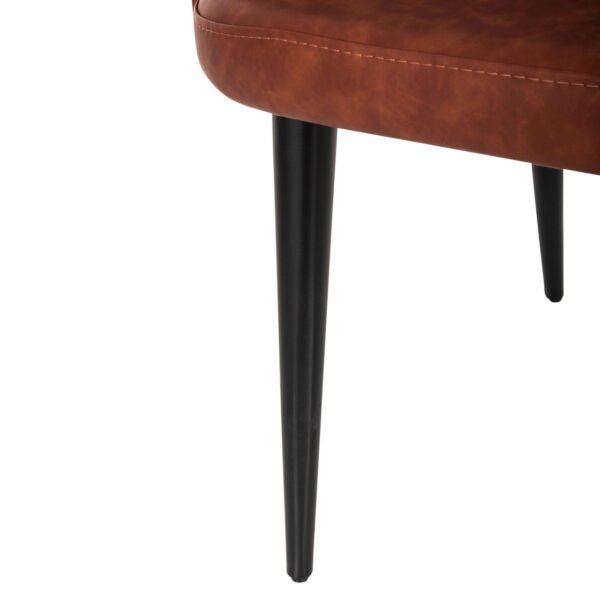 ΠΟΛΥΘΡΟΝΑ LORETTA HM9271.53 ΜΕ ΤΑΜΠΑ ΤΕΧΝΟΔΕΡΜΑ & ΞΥΛΙΝΑ ΜΑΥΡΑ ΠΟΔΙΑ 53x60x82Υεκ. - Image 9