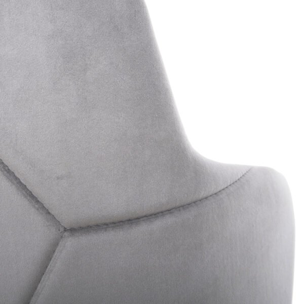 ΠΟΛΥΘΡΟΝΑ TRIANA HM9278.11 ΓΚΡΙ ΒΕΛΟΥΔΟ ΜΕ ΜΕΤΑΛΛΙΚΑ ΧΡΥΣΑ ΠΟΔΙΑ 54,5x60,5x85,5Υεκ. - Image 8