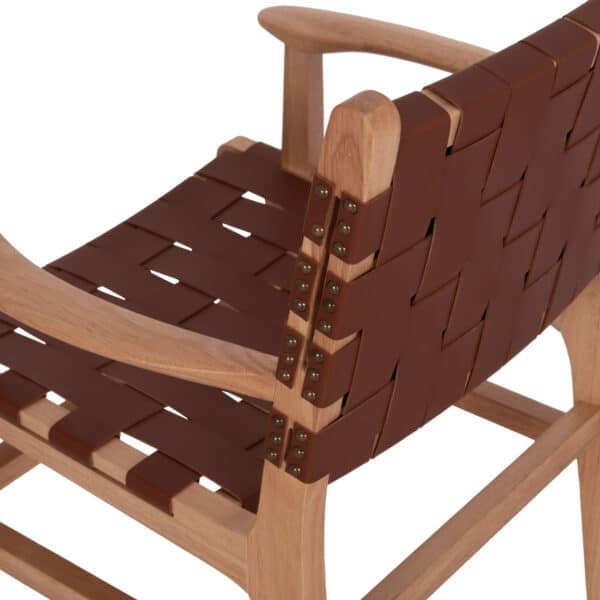 ΠΟΛΥΘΡΟΝΑ FELIPE HM9328.11 ΤΟΟΝ ΞΥΛΟ ΜΕ PU ΚΑΦΕ 61x59x86Y εκ. - Image 9