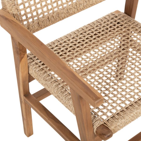 ΠΟΛΥΘΡΟΝΑ BJORN HM9403.21 ΜΑΣΙΦ ΞΥΛΟ ΤEAK ΦΥΣΙΚΟ-ΣΧΟΙΝΙ 56x56x83Υ εκ. - Image 8