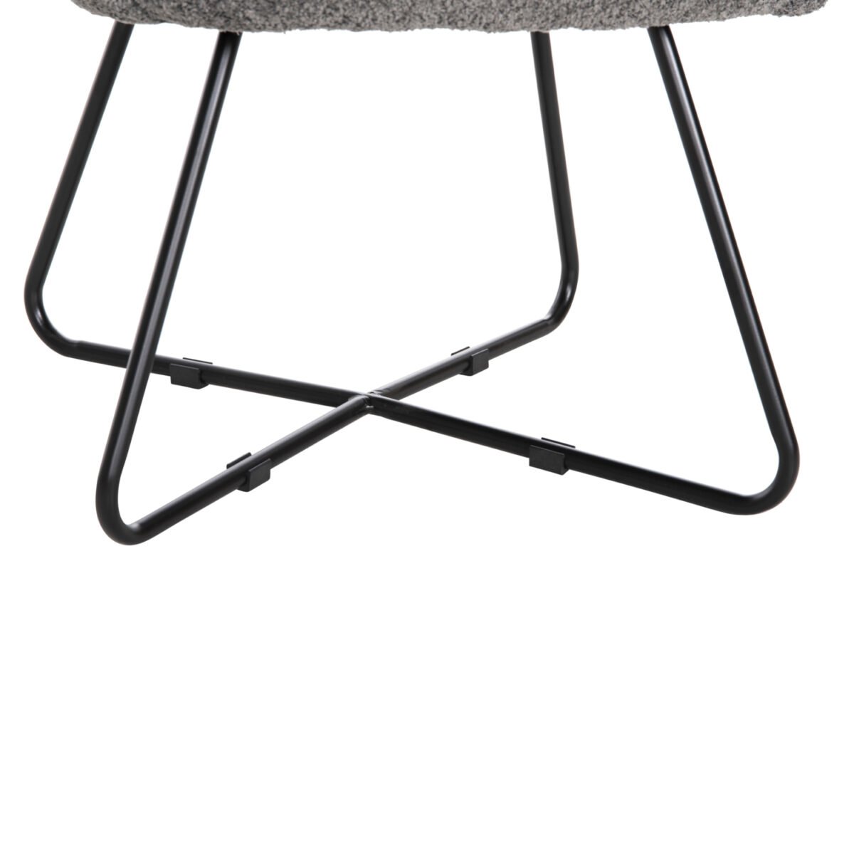 ΠΟΛΥΘΡΟΝΑ HARNIS HM9603.01 ΓΚΡΙ ΜΠΟΥΚΛΕ-ΜΑΥΡΑ ΜΕΤΑΛ.ΠΟΔΙΑ ΧΙΑΣΤΙ 59,5x64x77Υεκ - Image 9