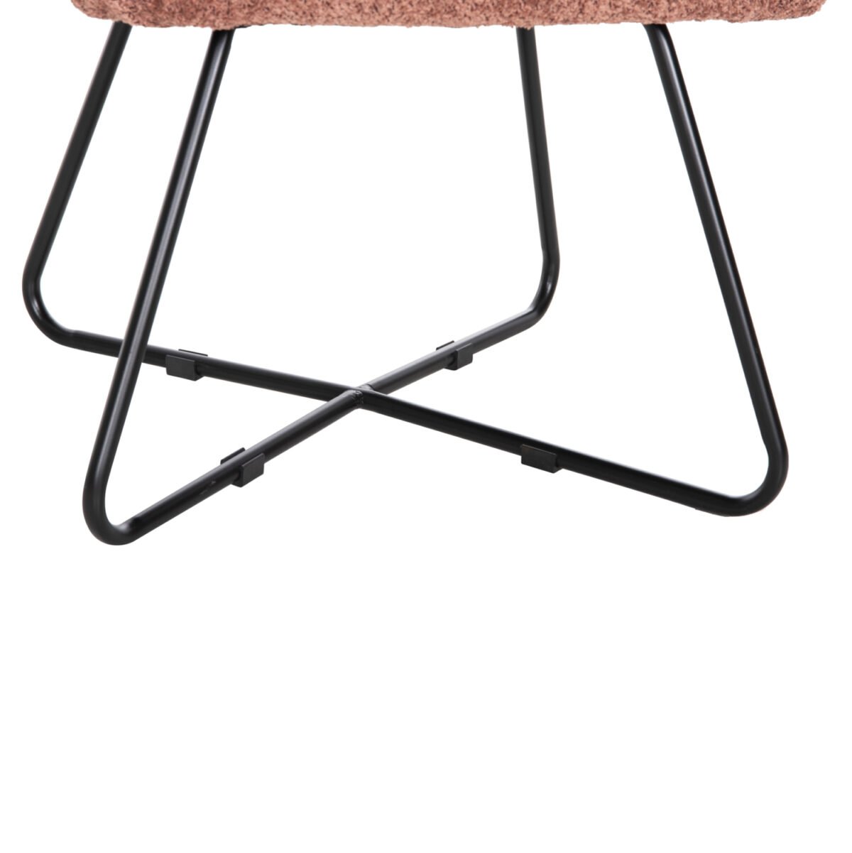 ΠΟΛΥΘΡΟΝΑ HARNIS HM9603.02 ΡΟΖ ΜΠΟΥΚΛΕ-ΜΑΥΡΑ ΜΕΤΑΛ.ΠΟΔΙΑ ΧΙΑΣΤΙ 59,5x64x77Υεκ - Image 9