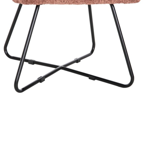 ΠΟΛΥΘΡΟΝΑ HARNIS HM9603.02 ΡΟΖ ΜΠΟΥΚΛΕ-ΜΑΥΡΑ ΜΕΤΑΛ.ΠΟΔΙΑ ΧΙΑΣΤΙ 59,5x64x77Υεκ - Image 9