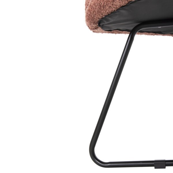 ΠΟΛΥΘΡΟΝΑ HARNIS HM9603.02 ΡΟΖ ΜΠΟΥΚΛΕ-ΜΑΥΡΑ ΜΕΤΑΛ.ΠΟΔΙΑ ΧΙΑΣΤΙ 59,5x64x77Υεκ - Image 10