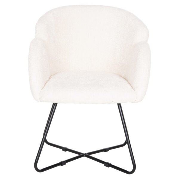 ΠΟΛΥΘΡΟΝΑ HARNIS HM9603.06 ΕΚΡΟΥ ΜΠΟΥΚΛΕ-ΜΑΥΡΑ ΜΕΤΑΛ.ΠΟΔΙΑ ΧΙΑΣΤΙ 59,5x64x77Υεκ - Image 3