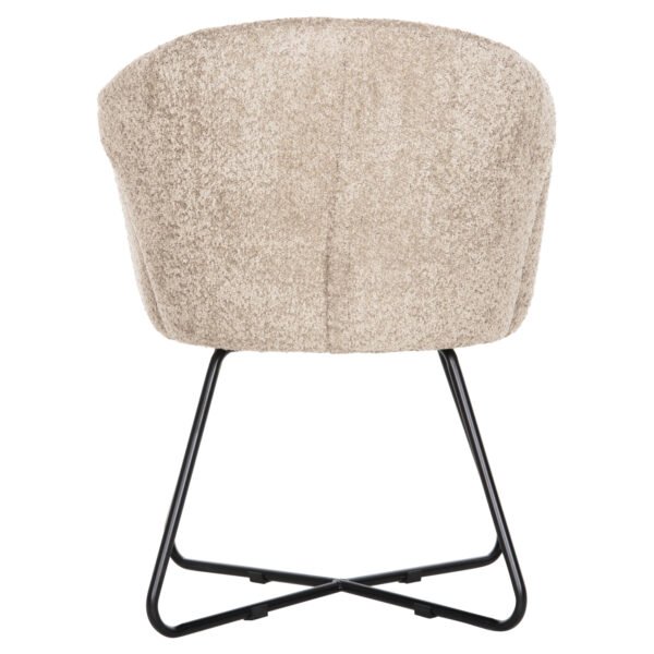 ΠΟΛΥΘΡΟΝΑ HARNIS HM9603.08 ΜΠΕΖ ΜΠΟΥΚΛΕ-ΜΑΥΡΑ ΜΕΤΑΛ.ΠΟΔΙΑ ΧΙΑΣΤΙ 59,5x64x77Υεκ - Image 6