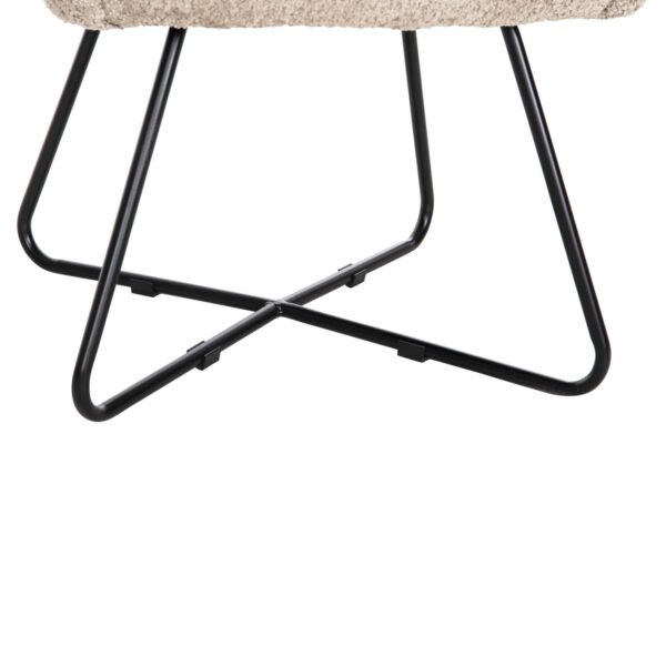 ΠΟΛΥΘΡΟΝΑ HARNIS HM9603.08 ΜΠΕΖ ΜΠΟΥΚΛΕ-ΜΑΥΡΑ ΜΕΤΑΛ.ΠΟΔΙΑ ΧΙΑΣΤΙ 59,5x64x77Υεκ - Image 9