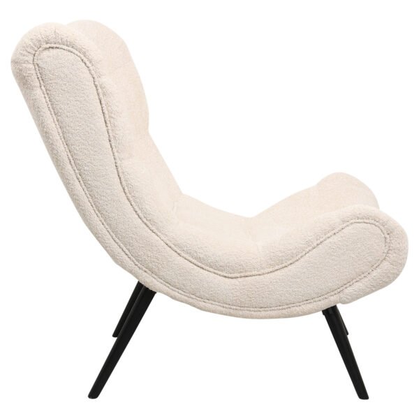 ΠΟΛΥΘΡΟΝΑ BRYM HM9605.06 ΕΚΡΟΥ ΜΠΟΥΚΛΕ ΥΦΑΣΜΑ-ΜΑΥΡΑ ΞΥΛΙΝΑ ΠΟΔΙΑ 97x80x100Υ εκ. - Image 3