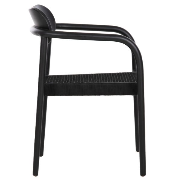 ΠΟΛΥΘΡΟΝΑ OSLO HM9636.12 ΞΥΛΟ TEAK ΜΑΥΡΟ & ΜΑΥΡΟ ΣΧΟΙΝΙ 55x54x80Yεκ. - Image 4