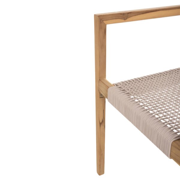 ΠΟΛΥΘΡΟΝΑ CHARLOTTE HM9637.07 ΞΥΛΟ TEAK ΦΥΣΙΚΟ & ΜΠΕΖ ΣΧΟΙΝΙ 58x61x81Yεκ. - Image 10