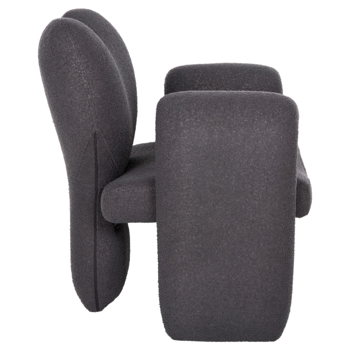 ΠΟΛΥΘΡΟΝΑ HARTT HM9777.01 ΓΚΡΙ TEDDY ΥΦΑΣΜΑ 84x74x87Yεκ. - Image 4