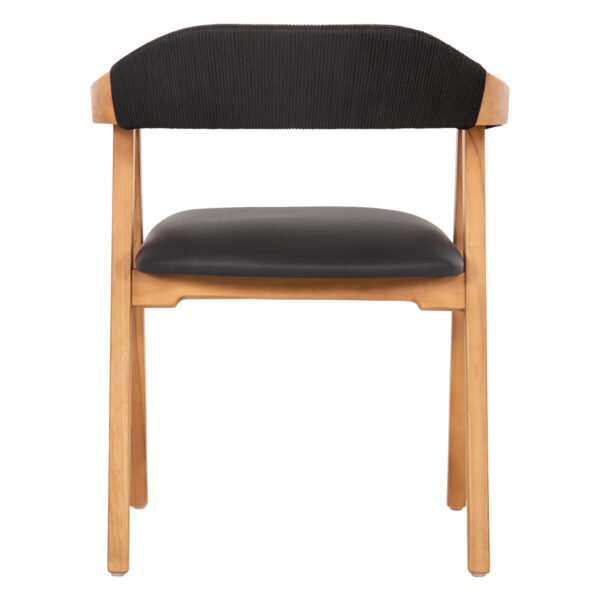 ΠΟΛΥΘΡΟΝΑ RIMINI HM9867.02 ΞΥΛΟ TEAK ΦΥΣΙΚΟ-ΜΑΥΡΟ ΣΧΟΙΝΙ & PU ΚΑΘΙΣΜΑ 60x61x76Υεκ. - Image 6