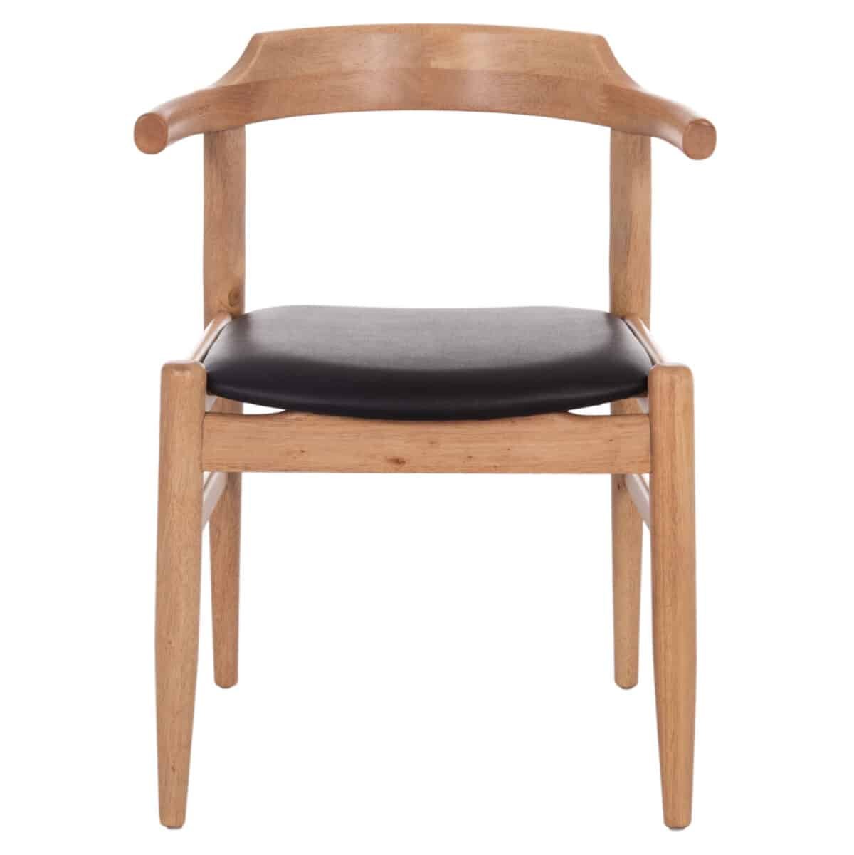 ΠΟΛΥΘΡΟΝΑ CERSEI HM9946.01 RUBBERWOOD ΣΕ LIGHT OAK & PU ΣΕ ΜΑΥΡΟ 57x53x72Υεκ - Image 3