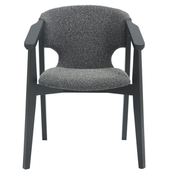 ΠΟΛΥΘΡΟΝΑ YEGER HM9995.01 ΞΥΛΟ ΟΞΙΑΣ ΣΕ ΜΑΥΡΟ-ΣΚΟΥΡΟ ΓΚΡΙ ΥΦΑΣΜΑ 59x58x78Υεκ. - Image 3