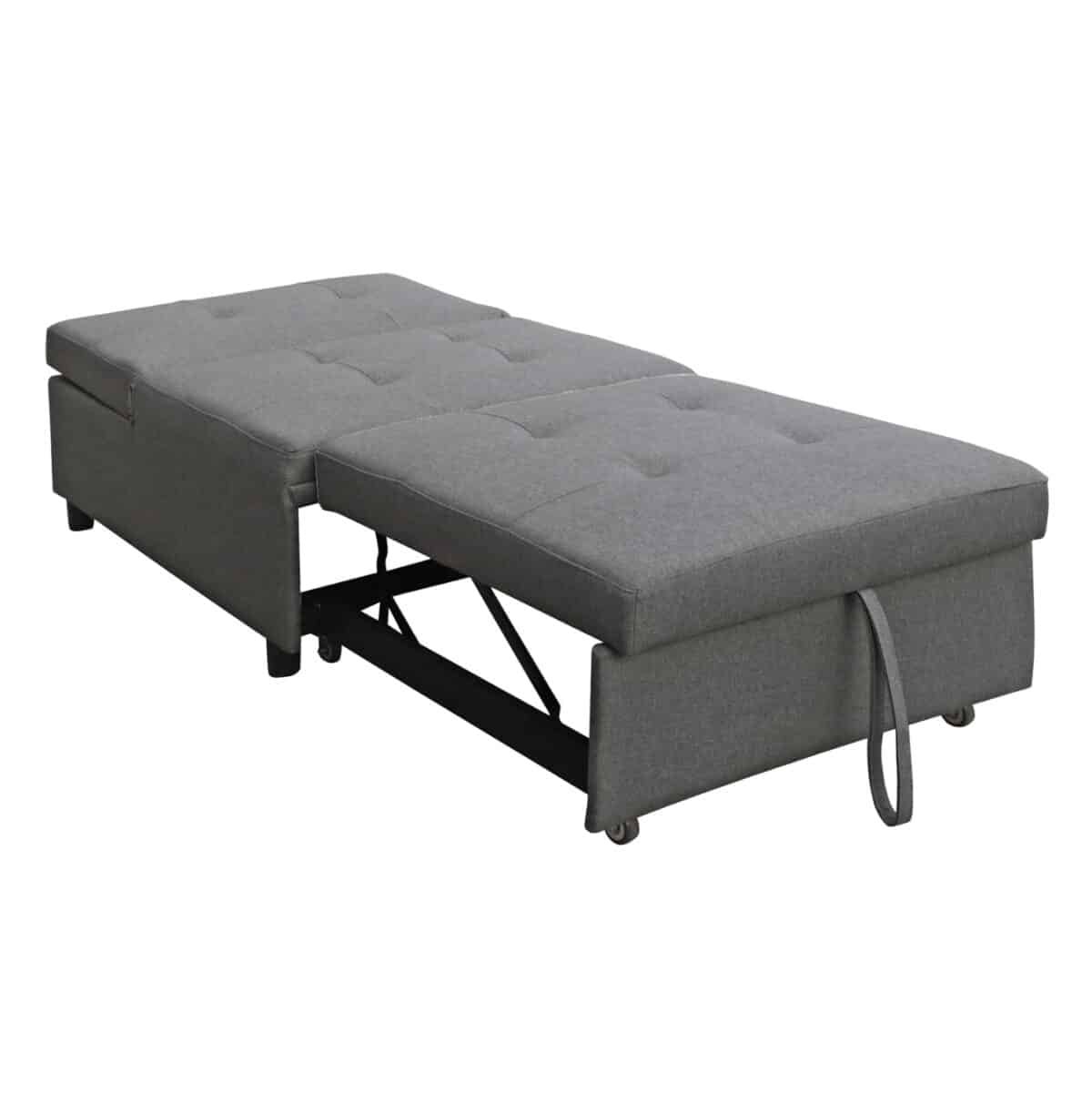 ΠΟΛΥΘΡΟΝΑ-ΚΡΕΒΑΤΙ LIBRE HM3295.01 ΓΚΡΙ ΥΦΑΣΜΑ 75x106x89Υεκ. - Image 4