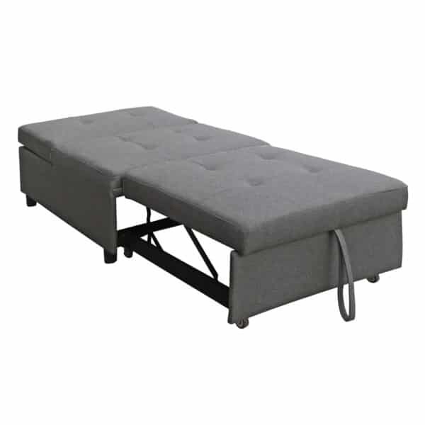 ΠΟΛΥΘΡΟΝΑ-ΚΡΕΒΑΤΙ LIBRE HM3295.01 ΓΚΡΙ ΥΦΑΣΜΑ 75x106x89Υεκ. - Image 4