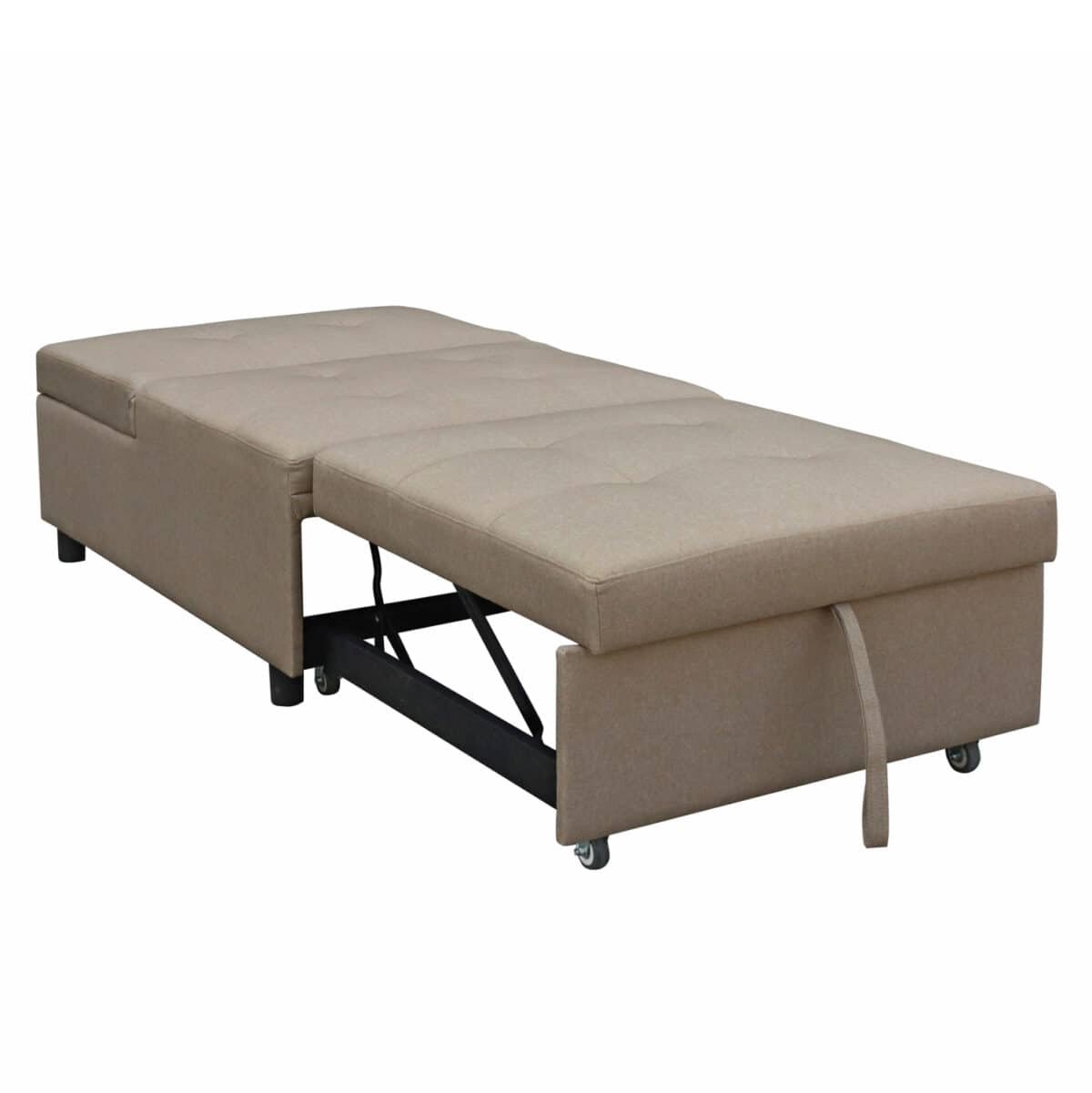 ΠΟΛΥΘΡΟΝΑ-ΚΡΕΒΑΤΙ LIBRE HM3295.03 ΜΠΕΖ ΥΦΑΣΜΑ 75x106x89Υεκ. - Image 4