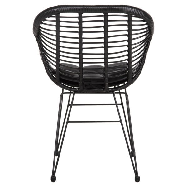 ΠΟΛΥΘΡΟΝΑ ΜΕ ΜΑΞΙΛΑΡΙ ΜΕΤΑΛΛΙΚΗ ALLEGRA HM5450.32 ΜΕ WICKER ΜΑΥΡΟ 58x59x82Υεκ. - Image 6