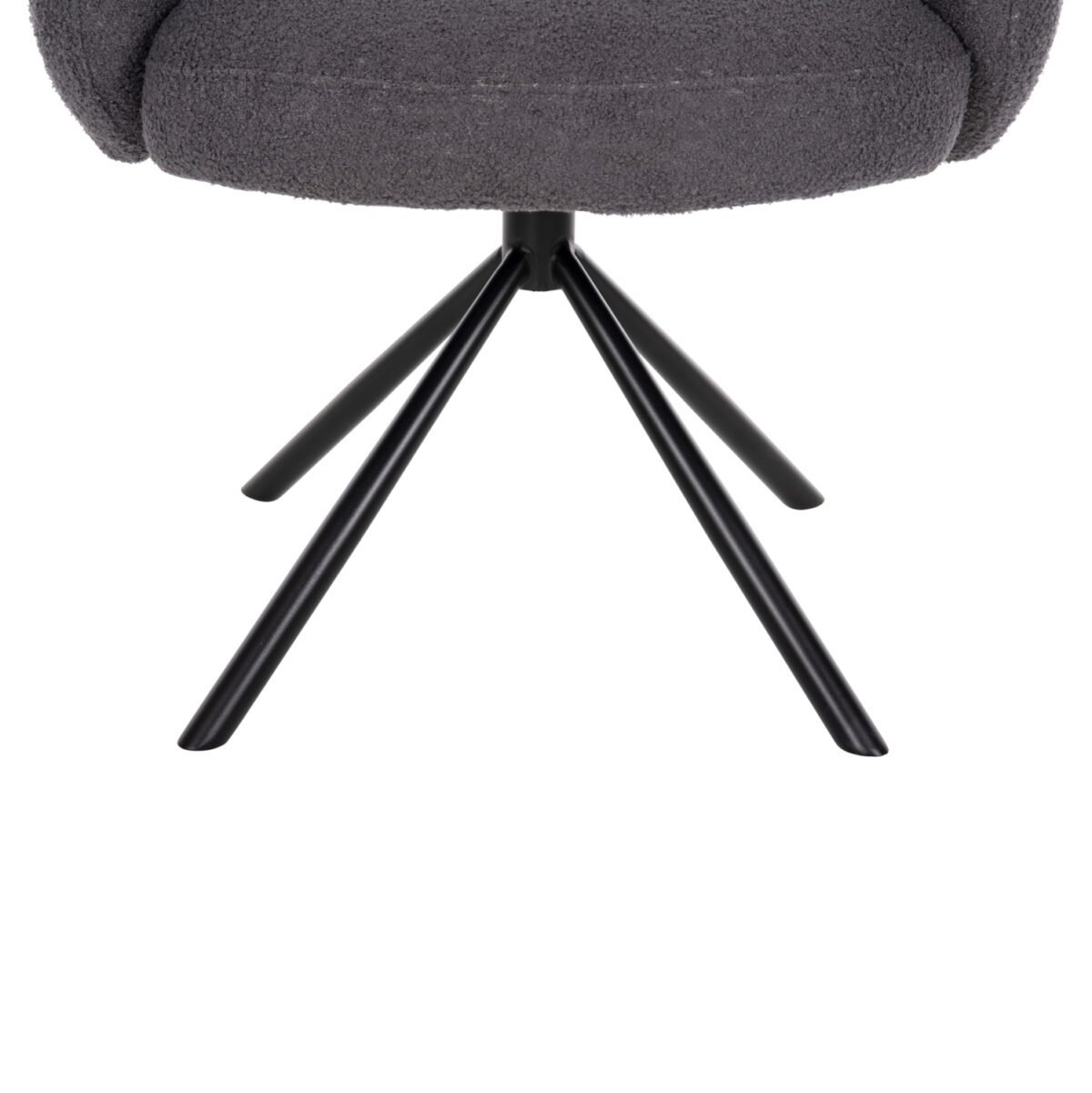 ΠΟΛΥΘΡΟΝΑ ΠΕΡΙΣΤΡΕΦ. WINON HM9778.01 ΓΚΡΙ TEDDY ΥΦΑΣΜΑ-ΜΑΥΡΟ ΜΕΤΑΛΛΟ 65x67x92Υ εκ. - Image 10