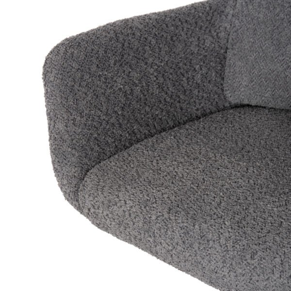 ΠΟΛΥΘΡΟΝΑ ΠΕΡΙΣΤΡΕΦ. BLANS HM9942.01 ΓΚΡΙ ΜΠΟΥΚΛΕ ΥΦΑΣΜΑ-ΜΕΤΑΛΛΙΚΑ ΠΟΔΙΑ 62x60x90Υ - Image 9