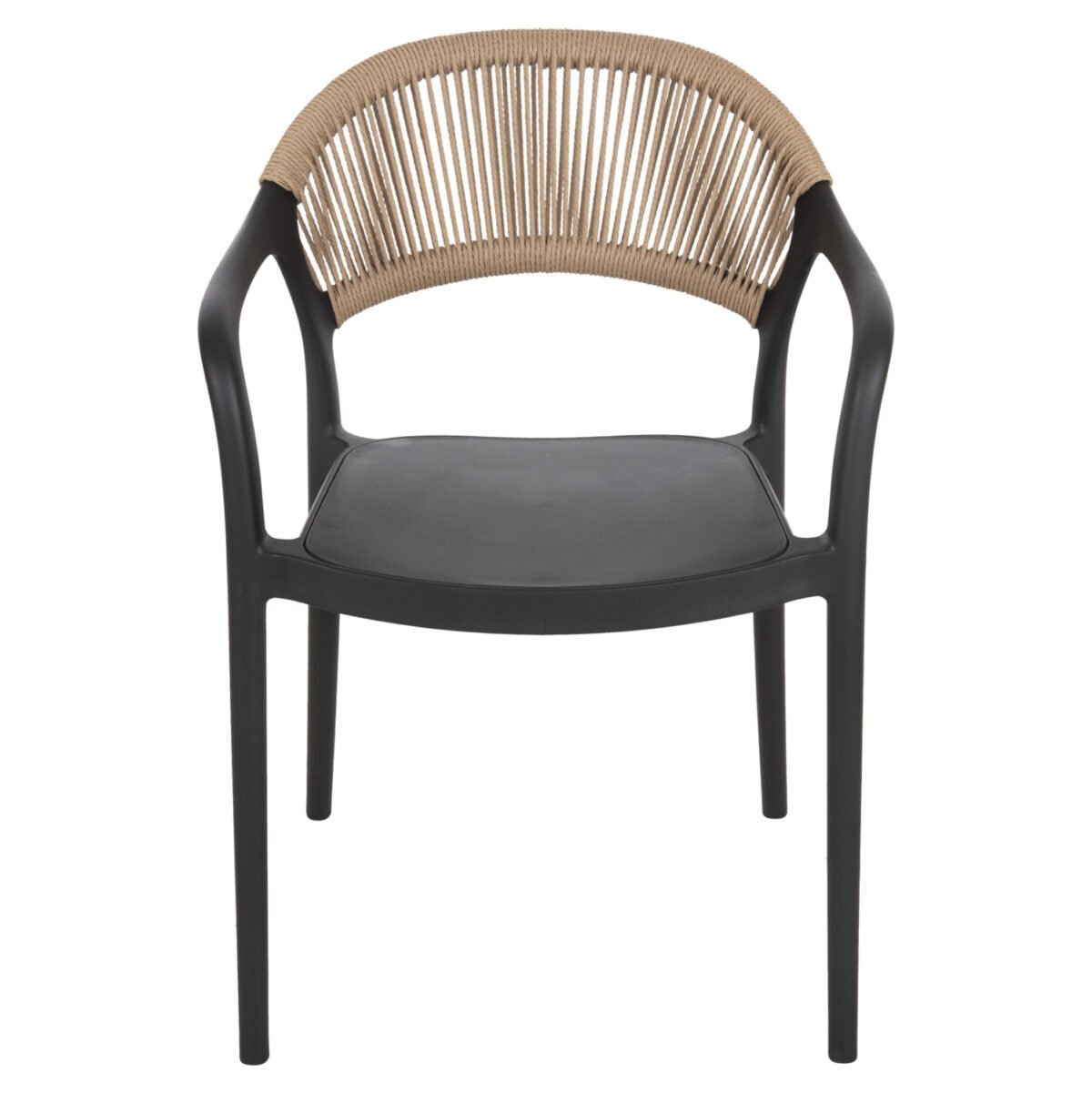 ΠΟΛΥΘΡΟΝΑ ΠΟΛΥΠΡΟΠΥΛΕΝΙΟΥ EVA HM6155.02 ΜΑΥΡΗ ΜΕ ΜΠΕΖ ΣΧΟΙΝΙ 56,5x53x80Υεκ. - Image 3