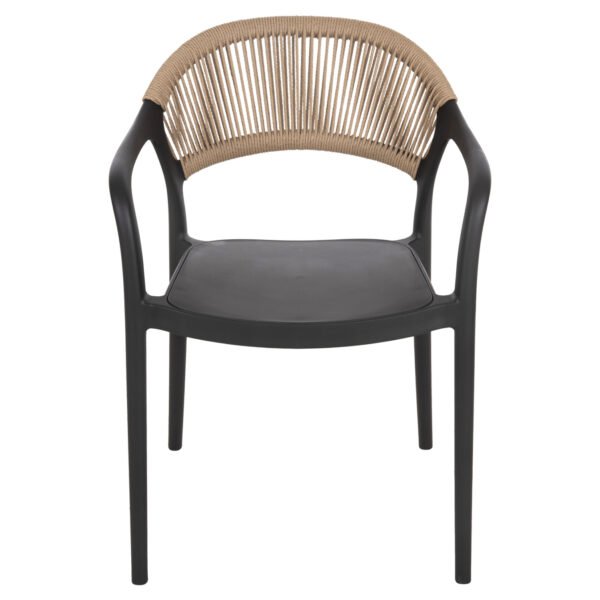 ΠΟΛΥΘΡΟΝΑ ΠΟΛΥΠΡΟΠΥΛΕΝΙΟΥ EVA HM6155.02 ΜΑΥΡΗ ΜΕ ΜΠΕΖ ΣΧΟΙΝΙ 56,5x53x80Υεκ. - Image 3