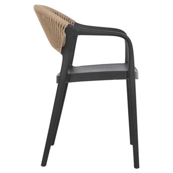 ΠΟΛΥΘΡΟΝΑ ΠΟΛΥΠΡΟΠΥΛΕΝΙΟΥ EVA HM6155.02 ΜΑΥΡΗ ΜΕ ΜΠΕΖ ΣΧΟΙΝΙ 56,5x53x80Υεκ. - Image 4