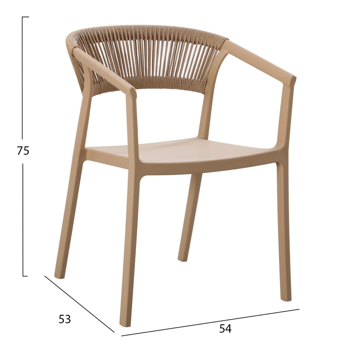 ΠΟΛΥΘΡΟΝΑ ΠΟΛΥΠΡΟΠΥΛΕΝΙΟΥ BOGI HM6240.03 ΚΑΠΟΥΤΣΙΝΟ ΜΕ ΜΠΕΖ ΣΧΟΙΝΙ 55x53.5x74Υεκ. - Image 2