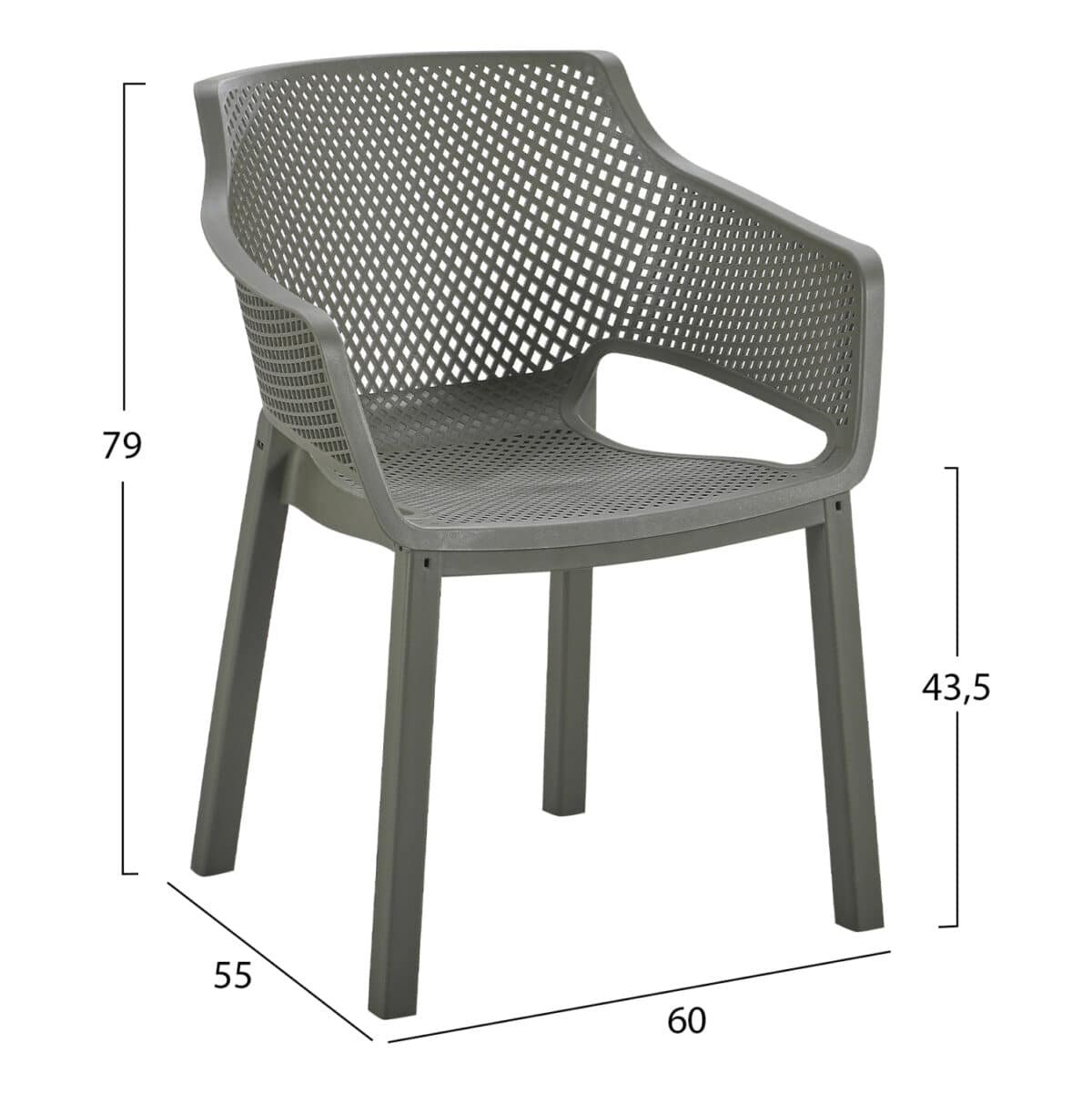 ΠΟΛΥΘΡΟΝΑ ΠΟΛΥΠΡΟΠΥΛΕΝΙΟΥ PEGGY HM6368.05 DARK OLIVE GREEN 60x55x79Υεκ - Image 2