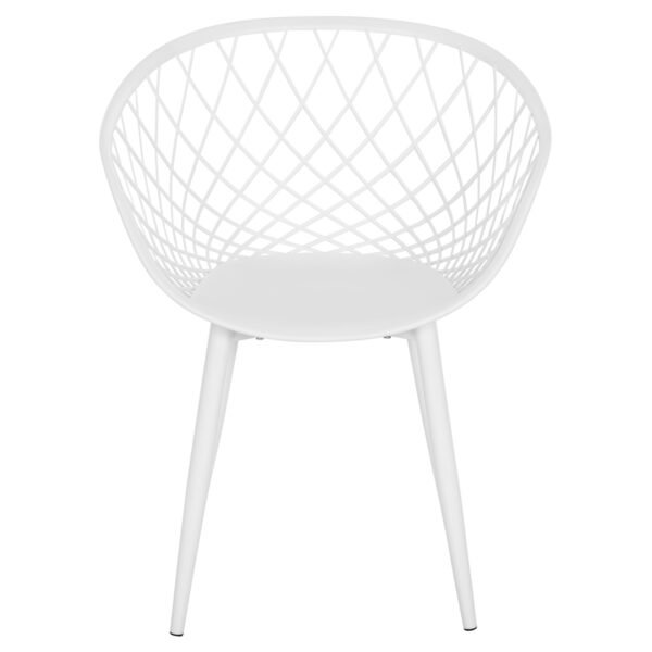 ΠΟΛΥΘΡΟΝΑ ΠΟΛΥΠΡΟΠΥΛΕΝΙΟΥ ARIADNE HM8001.31 ΛΕΥΚΗ ΜΕ ΛΕΥΚΑ ΜΕΤΑΛ.ΠΟΔΙΑ 62x54x81Υεκ. - Image 3