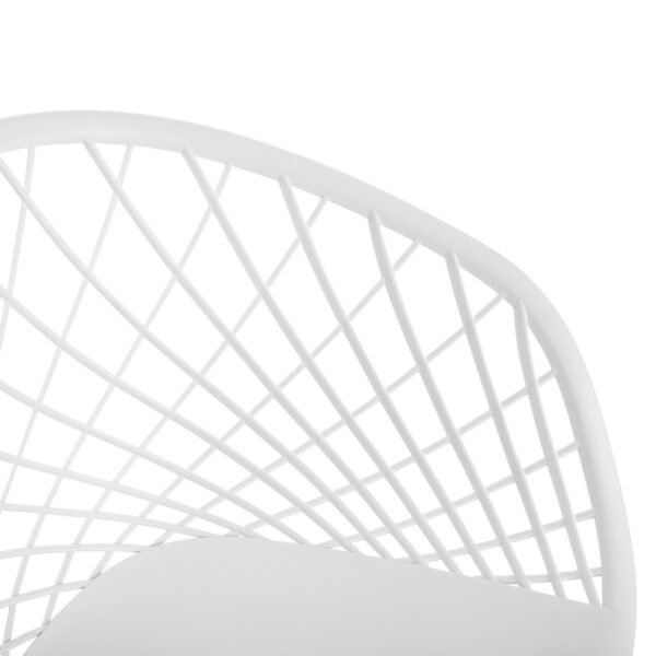 ΠΟΛΥΘΡΟΝΑ ΠΟΛΥΠΡΟΠΥΛΕΝΙΟΥ ARIADNE HM8001.31 ΛΕΥΚΗ ΜΕ ΛΕΥΚΑ ΜΕΤΑΛ.ΠΟΔΙΑ 62x54x81Υεκ. - Image 9