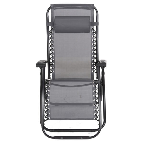 ΠΟΛΥΘΡΟΝΑ RELAX COMPANION HM5095.11 ΓΚΡΙ TEXTILENE-ΜΑΥΡΟ ΜΕΤΑΛΛΟ 67x145x110Υεκ. - Image 4