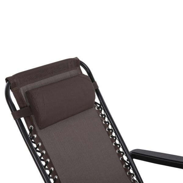 ΠΟΛΥΘΡΟΝΑ RELAX COMPANION HM5095.13 ΚΑΦΕ TEXTILENE-ΜΑΥΡΟ ΜΕΤΑΛΛΟ 67x145x110Υεκ. - Image 8