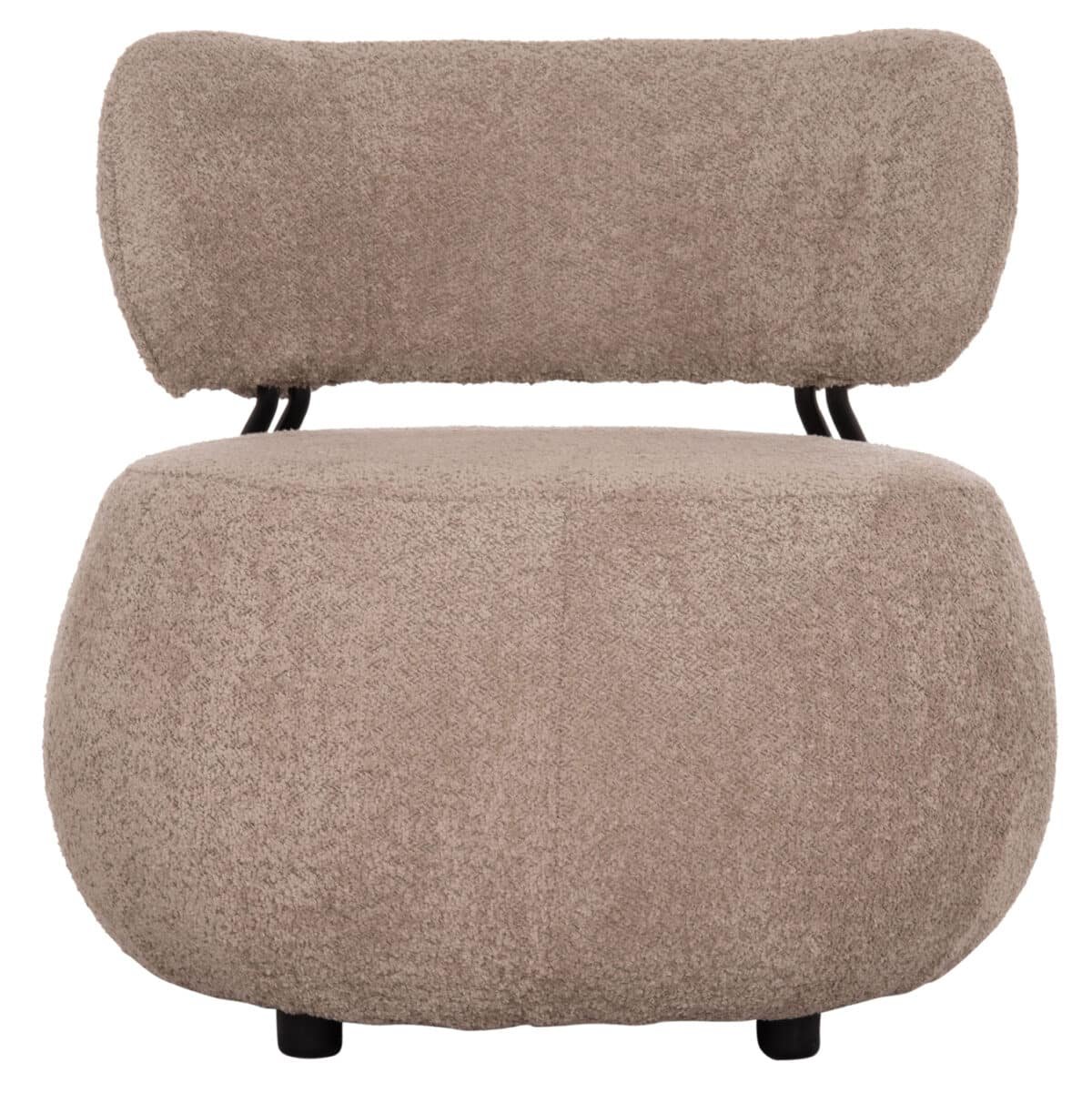 ΠΟΛΥΘΡΟΝΑ ΣΤΡΟΓΓΥΛΗ KARSEN HM9598.08 ΣΚΟΥΡΟ ΜΠΕΖ ΜΠΟΥΚΛΕ ΥΦΑΣΜΑ 79x82x74Υεκ. - Image 3