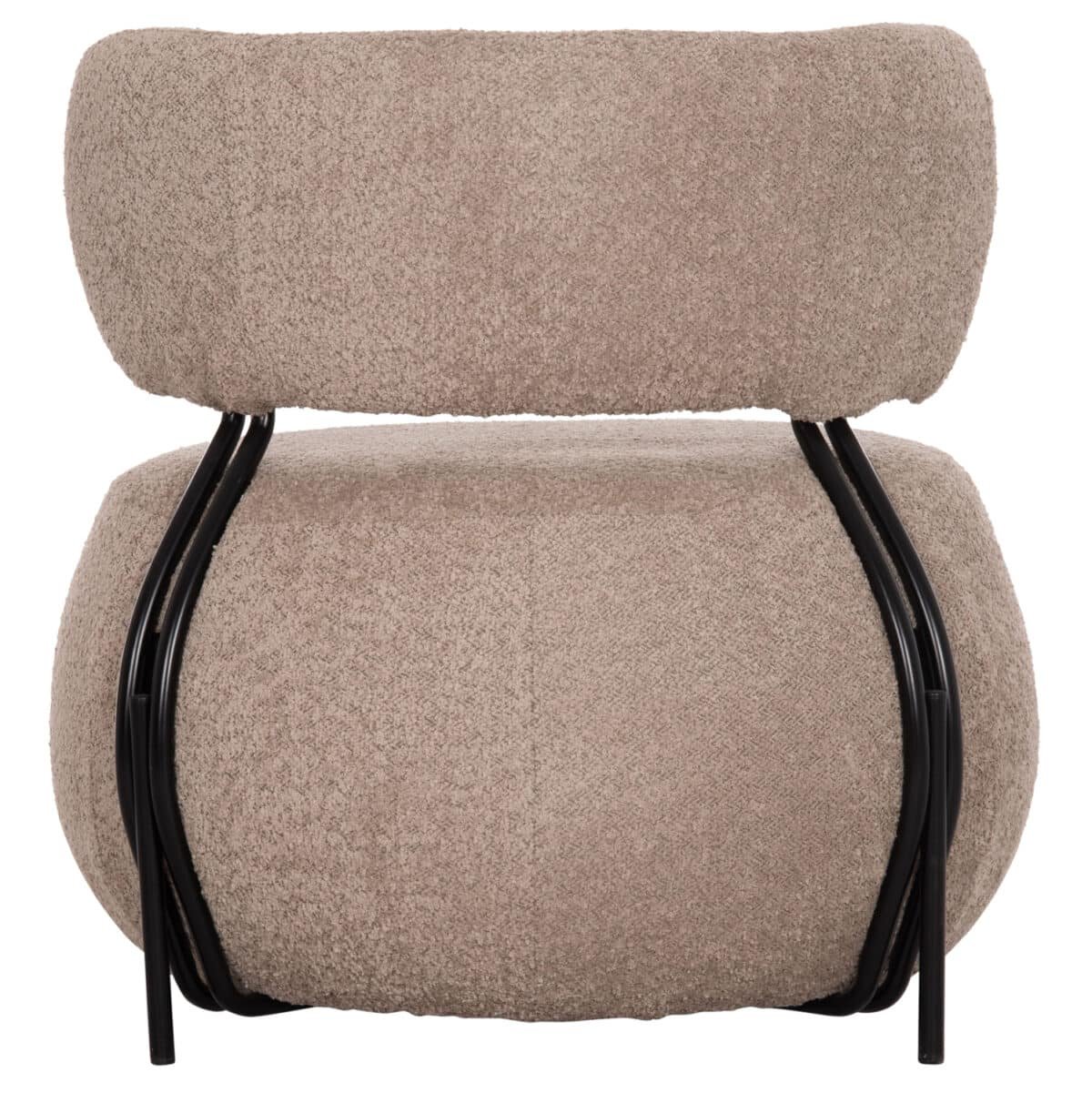 ΠΟΛΥΘΡΟΝΑ ΣΤΡΟΓΓΥΛΗ KARSEN HM9598.08 ΣΚΟΥΡΟ ΜΠΕΖ ΜΠΟΥΚΛΕ ΥΦΑΣΜΑ 79x82x74Υεκ. - Image 6