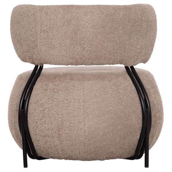 ΠΟΛΥΘΡΟΝΑ ΣΤΡΟΓΓΥΛΗ KARSEN HM9598.08 ΣΚΟΥΡΟ ΜΠΕΖ ΜΠΟΥΚΛΕ ΥΦΑΣΜΑ 79x82x74Υεκ. - Image 6