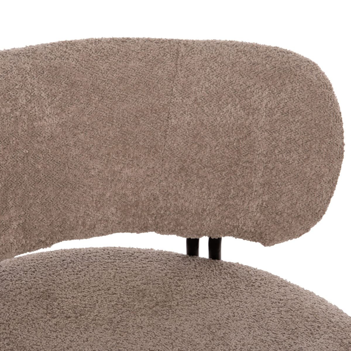 ΠΟΛΥΘΡΟΝΑ ΣΤΡΟΓΓΥΛΗ KARSEN HM9598.08 ΣΚΟΥΡΟ ΜΠΕΖ ΜΠΟΥΚΛΕ ΥΦΑΣΜΑ 79x82x74Υεκ. - Image 7