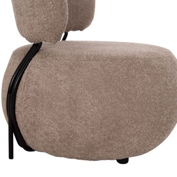 ΠΟΛΥΘΡΟΝΑ ΣΤΡΟΓΓΥΛΗ KARSEN HM9598.08 ΣΚΟΥΡΟ ΜΠΕΖ ΜΠΟΥΚΛΕ ΥΦΑΣΜΑ 79x82x74Υεκ. - Image 9