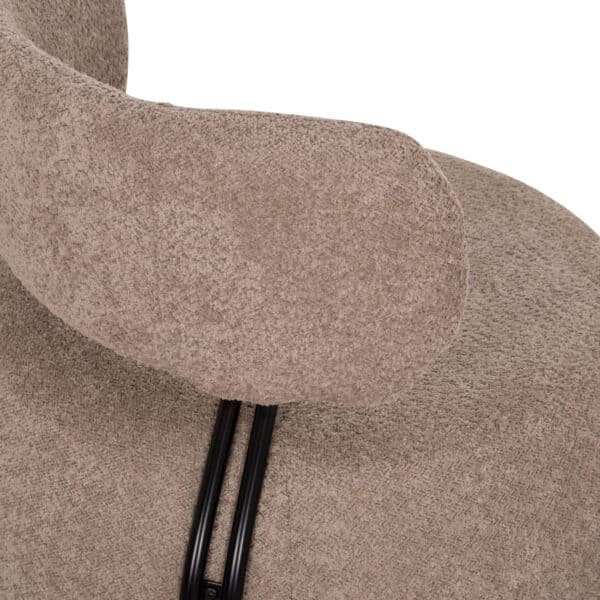 ΠΟΛΥΘΡΟΝΑ ΣΤΡΟΓΓΥΛΗ KARSEN HM9598.08 ΣΚΟΥΡΟ ΜΠΕΖ ΜΠΟΥΚΛΕ ΥΦΑΣΜΑ 79x82x74Υεκ. - Image 10