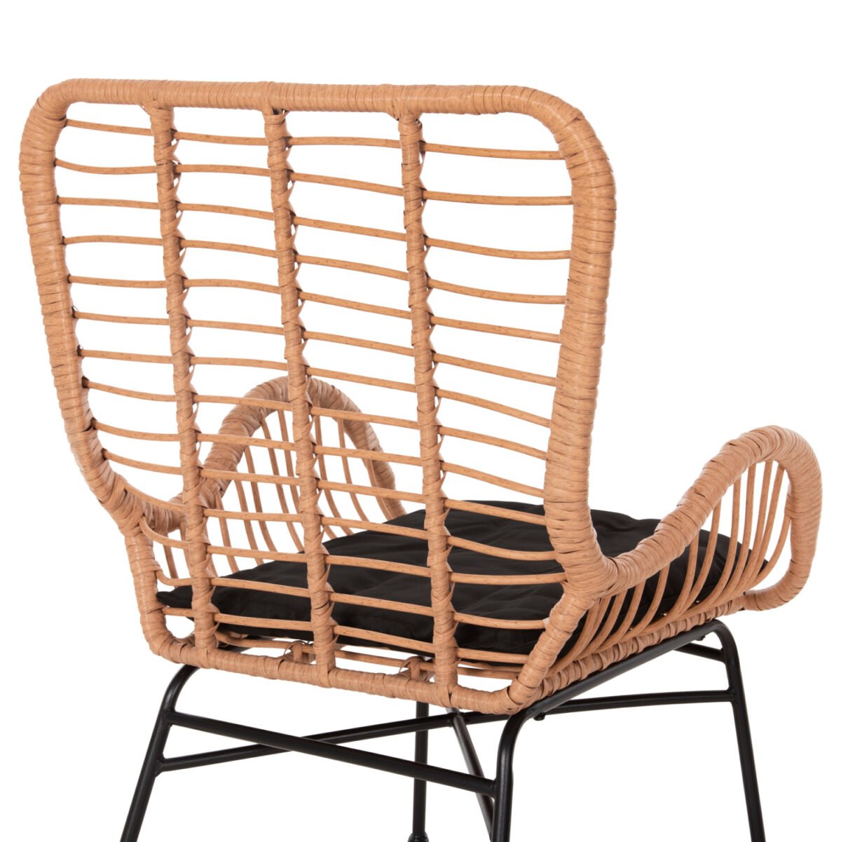 ΠΟΛΥΘΡΟΝΑ ΣΤΥΛ ΜΠΕΡΖΕΡΑΣ ALLEGRA HM5704.11 P.E.RATTAN ΜΠΕΖ-ΜΑΥΡΟ ΜΕΤΑΛΛΟ 66x59x90Υεκ. - Image 9