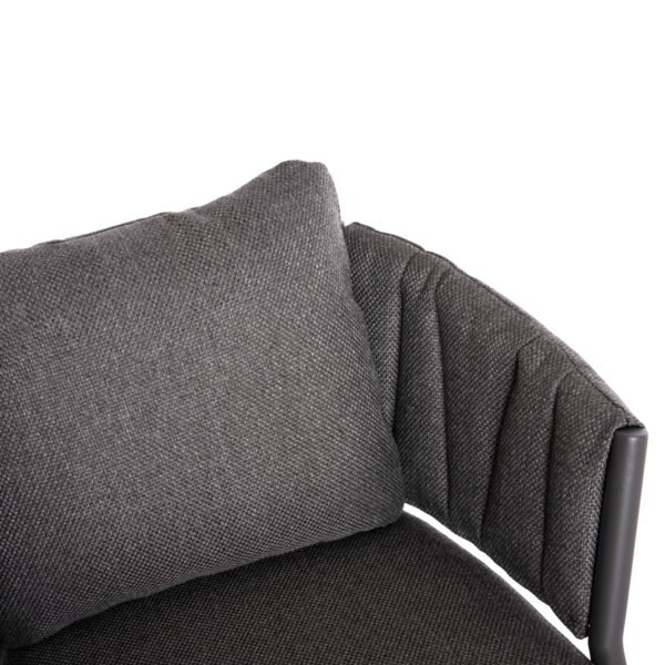 ΠΟΛΥΘΡΟΝΑ ΤΡΑΠΕΖΑΡΙΑΣ SHANKS HM6207.01 ΣΚΟΥΡΟ ΓΚΡΙ ΑΛΟΥΜ. & OLEFIN ΥΦΑΣΜΑ 62x60x75-80Υεκ - Image 9