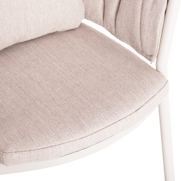 ΠΟΛΥΘΡΟΝΑ ΤΡΑΠΕΖΑΡΙΑΣ SHANKS HM6207.02 ΚΡΕΜ ΑΛΟΥΜ. & ΜΠΕΖ OLEFIN ΥΦΑΣΜΑ 63x60.5x75-77Υεκ - Image 7