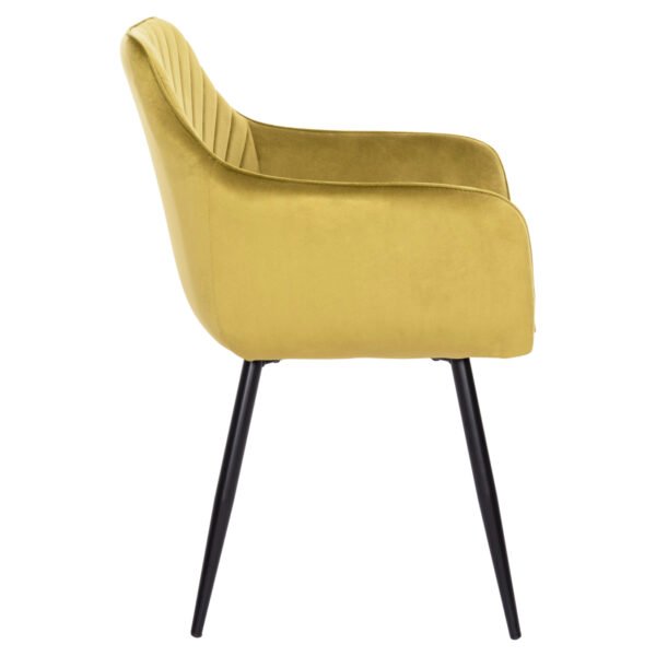 ΠΟΛΥΘΡΟΝΑ ΤΡΑΠΕΖΑΡΙΑΣ LATRELL HM8582.07 ΒΕΛΟΥΔΟ ΛΑΔΙ-ΜΕΤΑΛΛΙΚΑ ΠΟΔΙΑ 55x57x84Υεκ. - Image 4