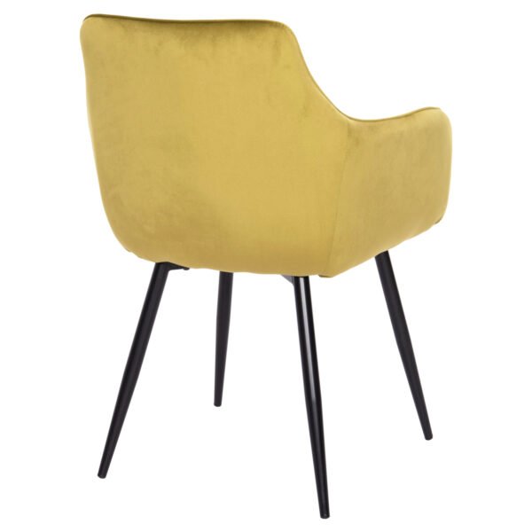 ΠΟΛΥΘΡΟΝΑ ΤΡΑΠΕΖΑΡΙΑΣ LATRELL HM8582.07 ΒΕΛΟΥΔΟ ΛΑΔΙ-ΜΕΤΑΛΛΙΚΑ ΠΟΔΙΑ 55x57x84Υεκ. - Image 5